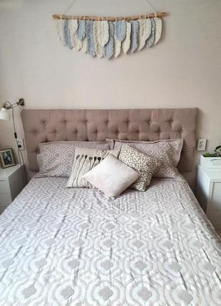 Панно з пір'я великі пір'я макраме декор декор спальні над ліжком6 фото