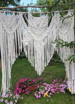 Весільна арка арка макраме1 фото