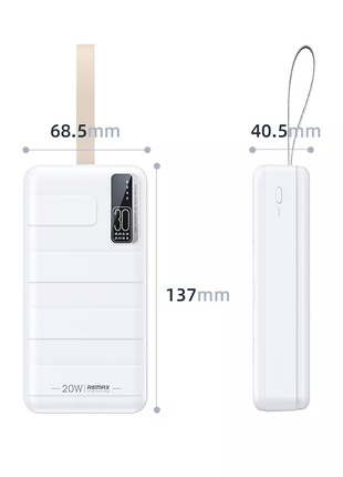 Зовнішній акумулятор remax noah rpp-506 pd+qc3.0 22.5w (30000mah)3 фото