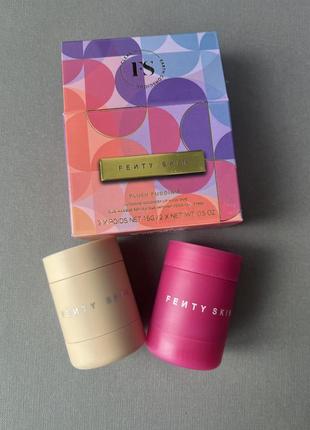 Набір масок для губ ваніль+вишня fenty skin plush puddin intensive recovery lip mask, 2 по 15 мл1 фото