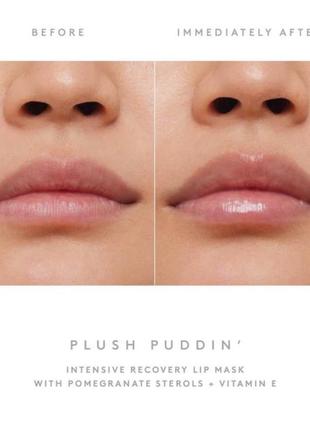 Набір масок для губ ваніль+вишня fenty skin plush puddin intensive recovery lip mask, 2 по 15 мл7 фото
