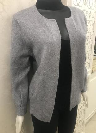 Трикотажный, модный  жакет/кардиган/кофта серого цвета
