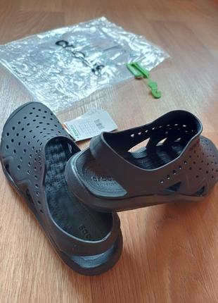 Крокси чоловічі сандалії аквашузи crocs men's swiftwater wave sandal оригінал6 фото