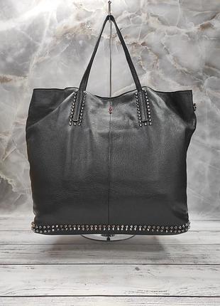 Кожаная сумка - шоппер