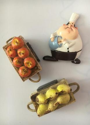 Магнит повар фрукты груша 🍐 яблоко 🍎