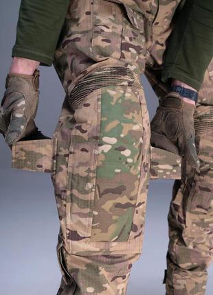 Військові штурмові штани uatac мультикам степ з наколінниками9 фото