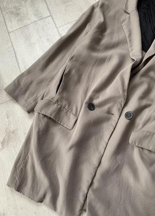 Удлиненный двубортный пиджак, жакет zara5 фото