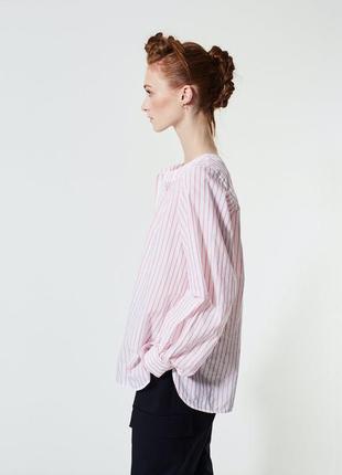 Дизайнерська сорочка lis lareida в смужку преміум, люкс р. 42, в стилі max mara, блузка3 фото