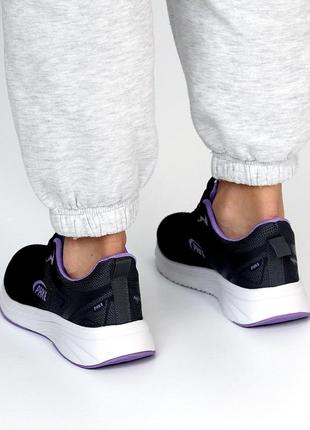 Прогулянкові темні кросівки жіночі кроси текстильні надпись фіолетові, літні, тепла весна2 фото