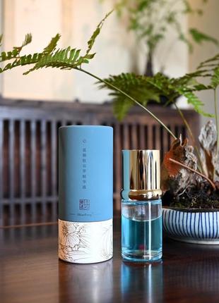 Двошарова масляна сироватка для обличчя shlan fong з синіми пептидами міді та ефірними маслами лаванди, ромашки,гіалуроновою кислотою та вітаміном е