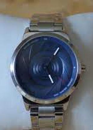 Skmei 9210 сріблясті з синім чоловічі оригінальні годинники4 фото