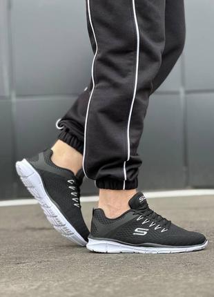 Чоловічі чорні кросівки тканинні👟