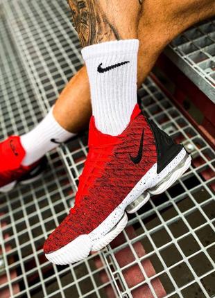 Чоловічі кросівки nike lebron 16 red white/red/black8 фото