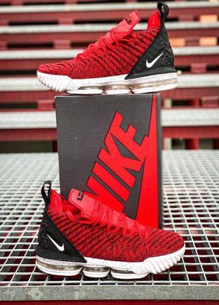 Чоловічі кросівки nike lebron 16 red white/red/black12 фото