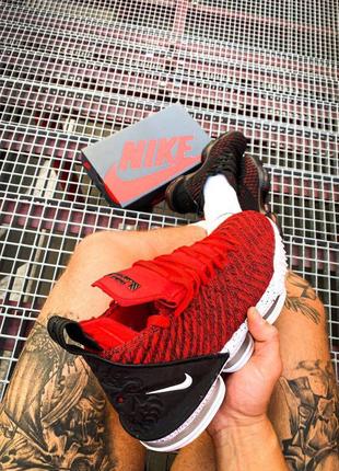 Чоловічі кросівки nike lebron 16 red white/red/black17 фото