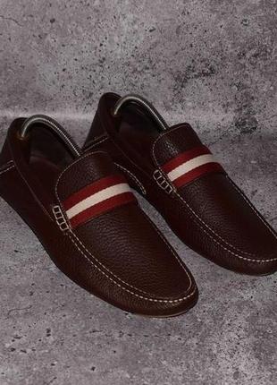 Bally agir loafers (мужские кожаные туфли лоферы моасины балли италия3 фото