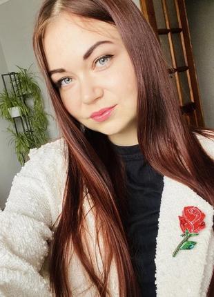 Брошь из бисера роза