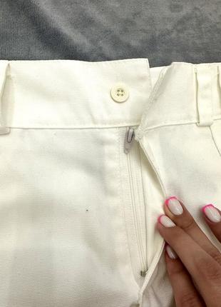 Юбка женская белая мини карго джинсовая7 фото