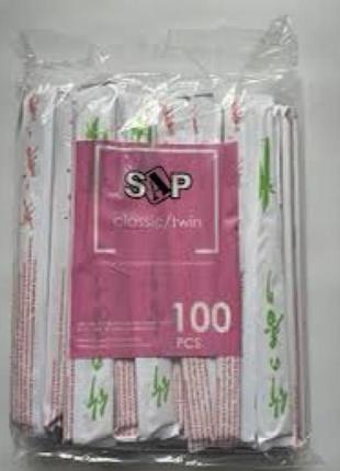 Палички для суші в індивідуальній упаковці бамбук 21 см. 100 шт.