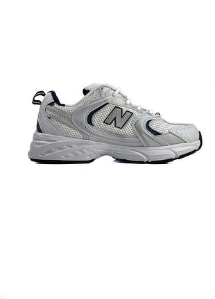 New balance 530 (білі з темно/синім)