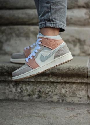 Кросівки nike air jordan 1 hight beige кроссовки2 фото