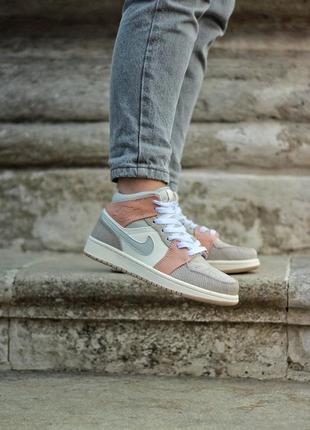 Кросівки nike air jordan 1 hight beige кроссовки8 фото