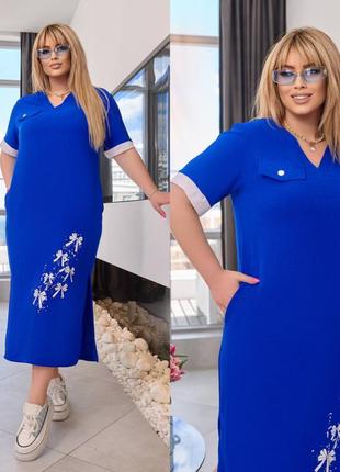 Ефектна жіноча літня сукня вільного крою10 фото