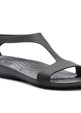 Крокс сандали серена чёрные serena sandal black7 фото