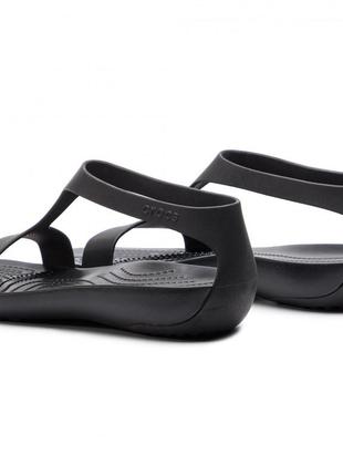 Крокс сандали серена чёрные serena sandal black3 фото