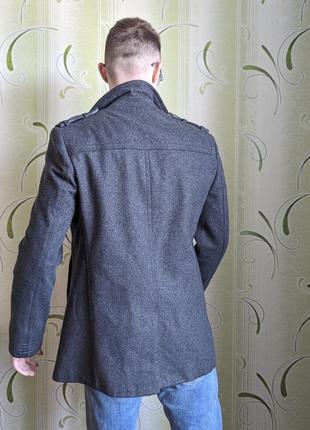 Мужское шерстяное пальто шинель ted baker пальто серого цвета оригинал7 фото