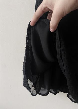 Черное миди платье широкий ворот воротничек от zara4 фото