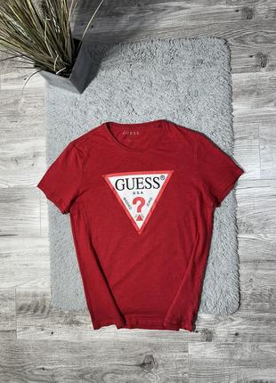 Оригинальная футболка от бренда “guess - big logo”1 фото