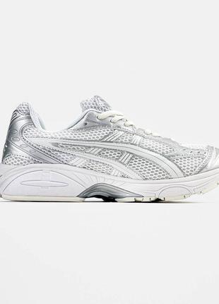 Asics gel kayano "white/silver"7 фото