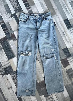 Широкі джинси жіночі, прямі джинси, джинси палаццо cropp3 фото