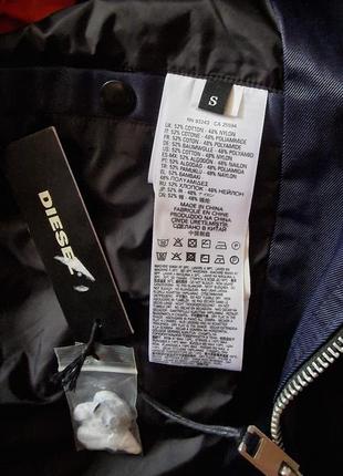 Брендова фірмова італійська демісезонна котонова куртка diesel,оригінал,нова з бірками,розмір s-m.8 фото