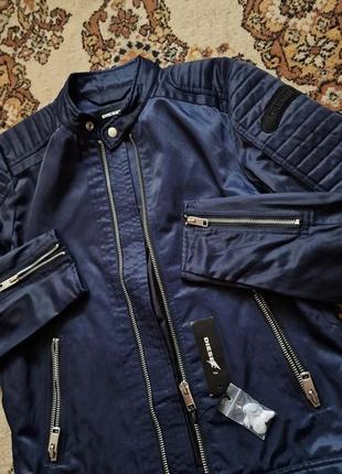 Брендова фірмова італійська демісезонна котонова куртка diesel,оригінал,нова з бірками,розмір s-m.2 фото