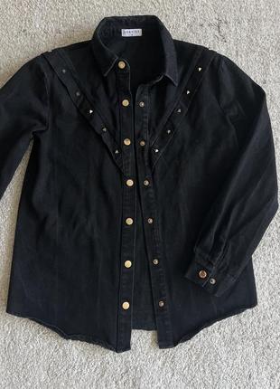 Стильна джинсова куртка рубашка xs-m