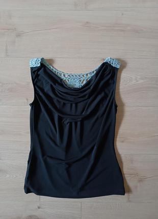 Жіноча блуза/ ажурна блузочка без рукавів / футболка