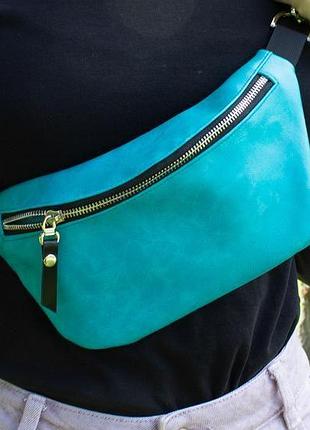 Бананка "turquoise", екошкіра