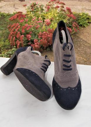 Лови скидку!🔥р.40 "tosca blu" натуральная замша ботильоны ботинки