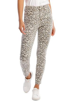 Джинсы брюки скинни леопардовый принт