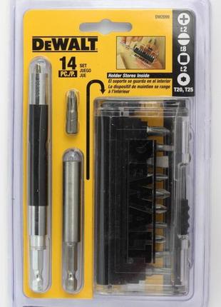 Набір біт з двома тримачами dewalt dw2099 (14 предметів)