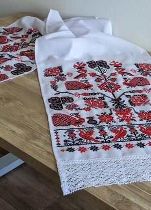 Украиское классическое полотенце. ручная вышивка.4 фото