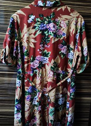 Весеннее платье рубашка в цветочный принт bonprix4 фото