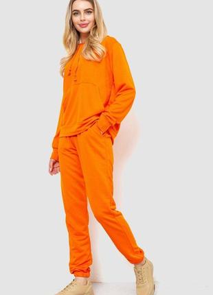 Спорт костюм жіночий двонитка, колір помаранчевий, 244r0093 фото