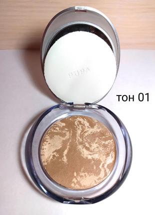 Пудра для обличчя тон 01 pupa компактна запечена luminys silky baked face powder