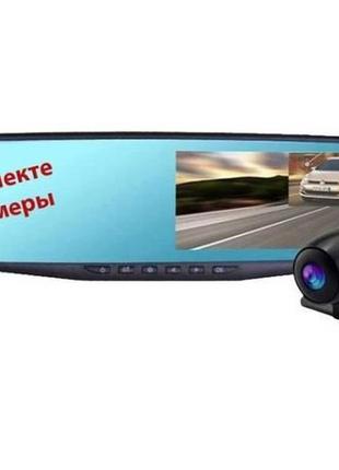 Автомобильное зеркало видеорегистратор для машины на 2 камеры 1080p камерой заднего вида. shopmarket