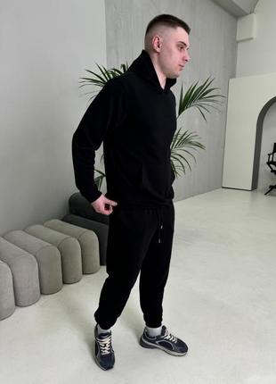 Спортивный костюм черный базовый base трехнить петля весна/осень rd301/rd3532 фото