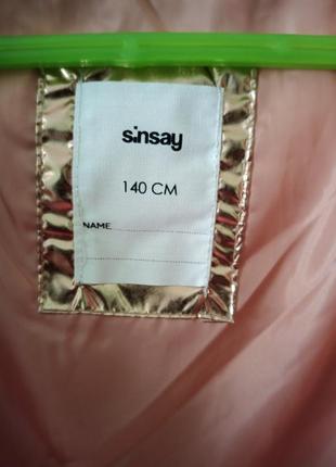 Золотистая курточка для девочки 9-10 лет sinsay4 фото