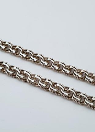 Серебряная цепь бисмарк 50 см
